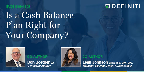 Insights, Cash Balance with Don Boetger