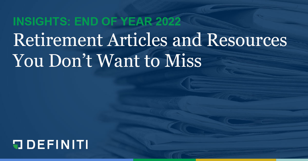 Retirement articles and plan sponsor resources