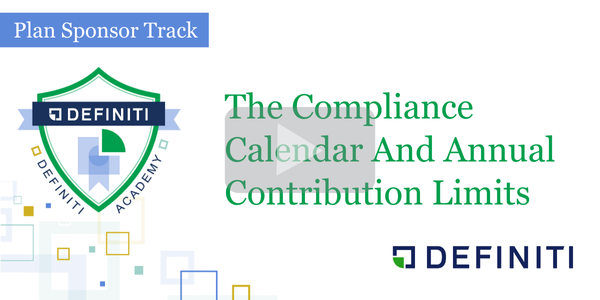 PS – The Compliance Calendar And Annual Contribution Limits